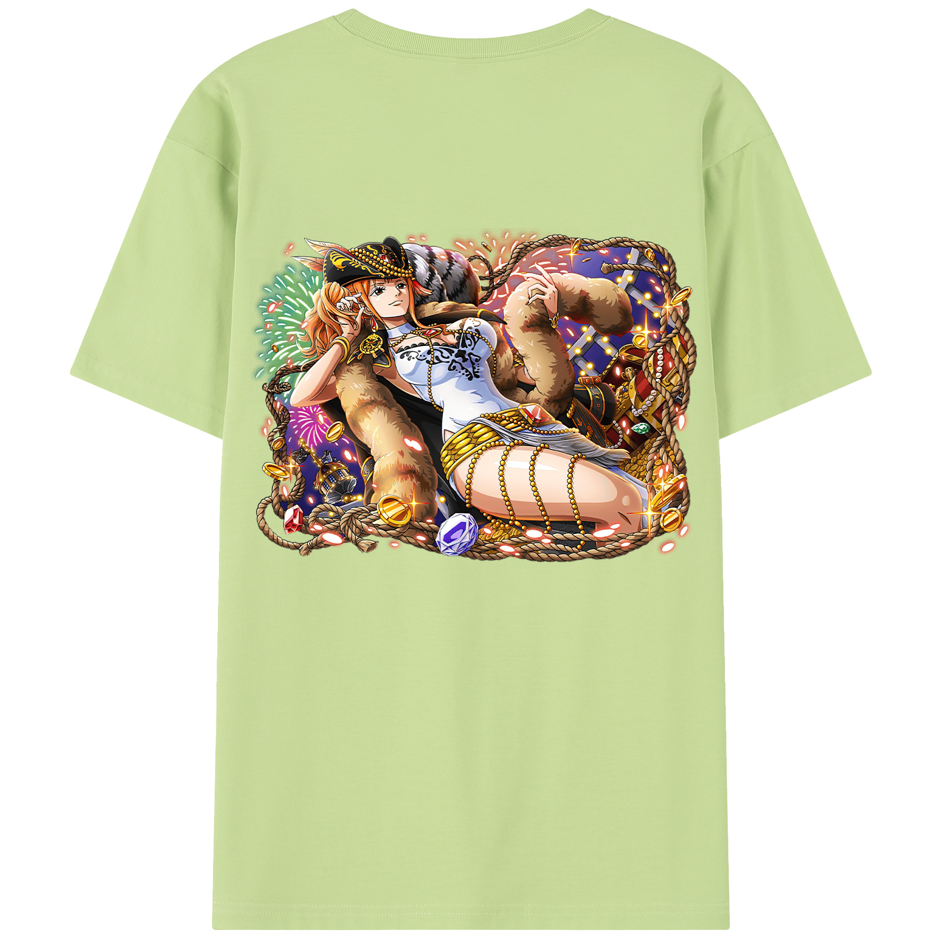ワンピース ナミ ONE PIECE Nami 綿100％半袖Tシャツ（背面プリント）